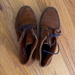 Minnetonka Brown Suede Moccasins